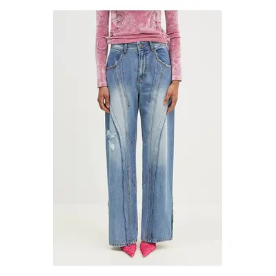 Džíny Andersson Bell Panel Carpenter Wide-Leg Jeans dámské, high waist, apa743ml