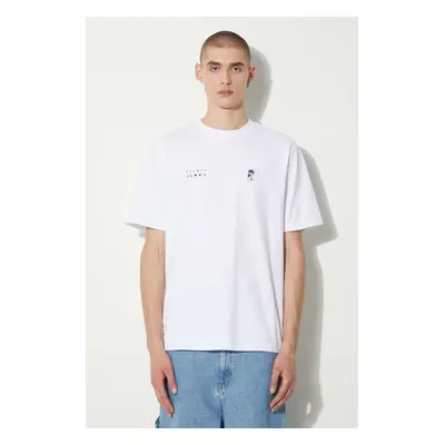 Bavlněné tričko STAMPD Transit Relaxed Tee bílá barva, s potiskem, SLA-M3331TE-WHT