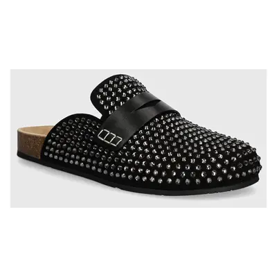 Pantofle JW Anderson Crystal dámské, černá barva, ANW43050A