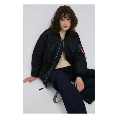 Bomber bunda Alpha Industries MA-1 CORE WMN černá barva, zimní, oversize, 108010.03-Black