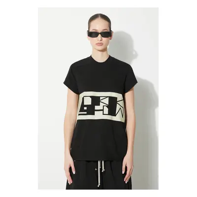 Bavlněné tričko Rick Owens Small Level T-Shirt černá barva, DS01D1208.RNEP2.0908