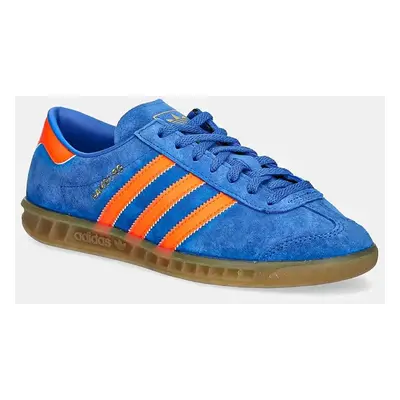 Semišové sneakers boty adidas Originals Hamburg W modrá barva, IH5471