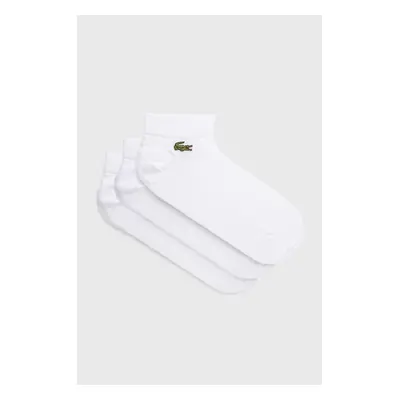 Ponožky Lacoste (3-pack) pánské, bílá barva, RA4183-5KC