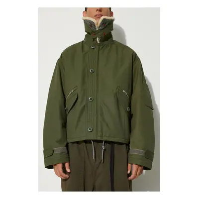 Bunda Kenzo Army Blouson pánská, zelená barva, přechodná, oversize, FE65BL1499OB.51