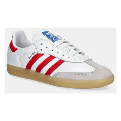 Sneakers boty adidas Originals Samba OG bílá barva, JI4463