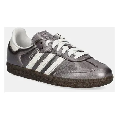 Kožené sneakers boty adidas Originals Samba OG W hnědá barva, JI4219