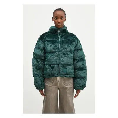 Bunda Alpha Industries Fur Puffer dámská, zelená barva, zimní, 148002