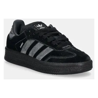 Semišové sneakers boty adidas Originals Samba XLG černá barva, IH2219