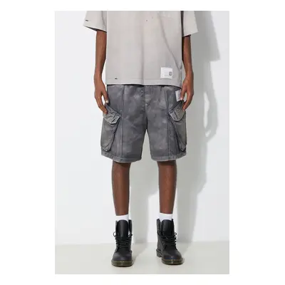 Kraťasy Maison MIHARA YASUHIRO Rc Twill Cargo Shorts pánské, šedá barva, A12PT043