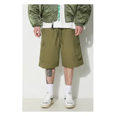 Kraťasy Universal Works Parachute Short pánské, zelená barva, 30159.OLIVE