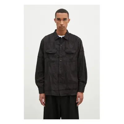 Bavlněná košile Engineered Garments Classic Shirt černá barva, regular, s klasickým límcem, 24F1