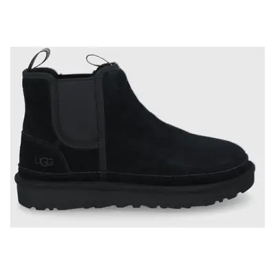 Boty s gumou UGG Neumel Chelsea pánské, černá barva, 1121644-BLK