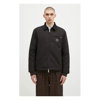 Bunda s příměsí vlny Carhartt WIP Truman Coat hnědá barva, přechodná, I033853.2F0XX