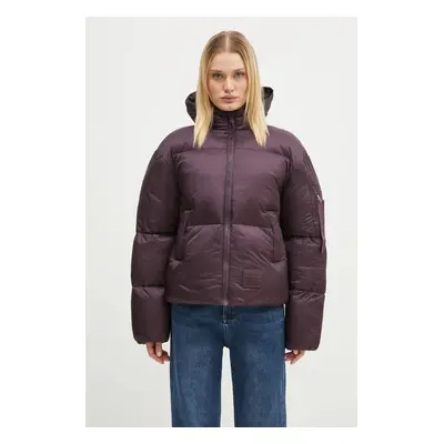 Bunda Alpha Industries dámská, fialová barva, zimní, 148006