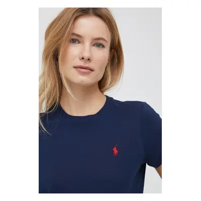 Bavlněné tričko Polo Ralph Lauren tmavomodrá barva, 211898698