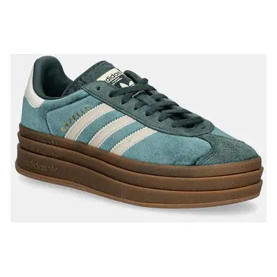 Sneakers boty adidas Originals Gazelle Bold W zelená barva, IG4391