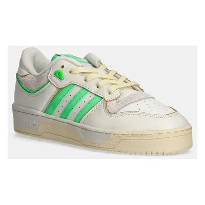 Kožené sneakers boty adidas Originals Rivalry 86 Low béžová barva, IF7135