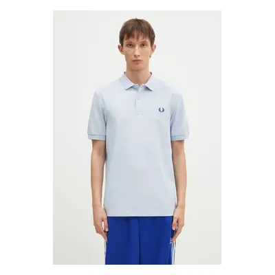 Bavlněné polo tričko Fred Perry modrá barva, M6000.W74