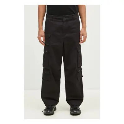 Bavlněné kalhoty Carhartt WIP Tracker Pant černá barva, ve střihu cargo, I033835.89XX