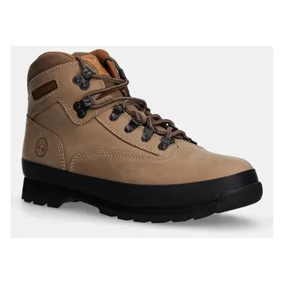 Nubukové turistické boty Timberland Euro Hiker MID béžová barva, TB0A2P27EN31