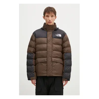 Bunda The North Face Limbara pánská, hnědá barva, zimní, NF0A89EG1OI1