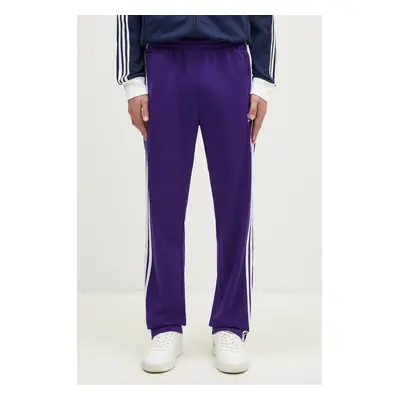 Tepláky adidas Originals Firebird Track Pant fialová barva, s aplikací, IY9901