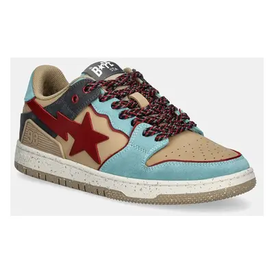 Kožené sneakers boty A Bathing Ape SK8 STA #4 M2 béžová barva, 1K80191313