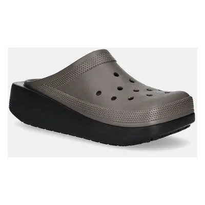 Pantofle Crocs Blunt Toe Blocked Clog pánské, šedá barva, 210338.004