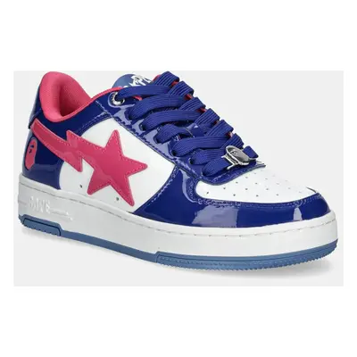 Kožené sneakers boty A Bathing Ape BAPE STA #1 L tmavomodrá barva, 1K80291301