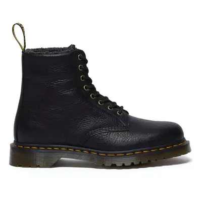 Kožené workery Dr. Martens 1460 WL černá barva, na plochém podpatku, zateplené, DM31873001