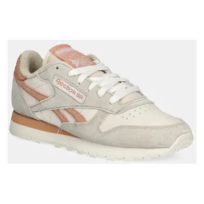 Kožené sneakers boty Reebok Classic Leather béžová barva, 100201097