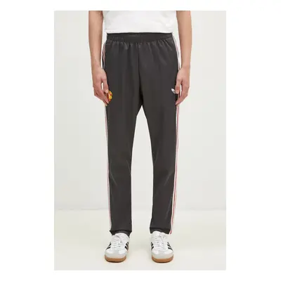 Tepláky adidas Originals Manchester United Beckenbauer Track Pant šedá barva, s aplikací, IY0044