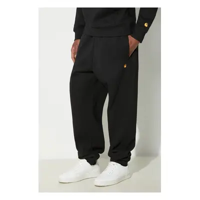 Tepláky Carhartt WIP Chase Sweat Pant černá barva, hladké, I033667.00FXX