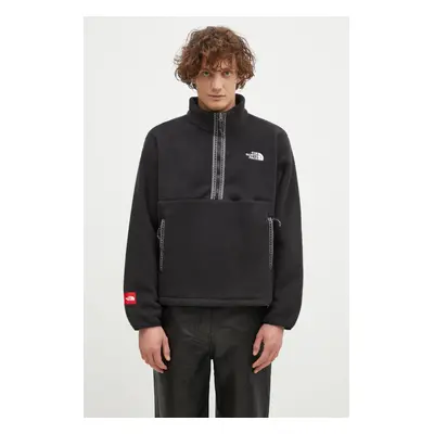 Fleecová mikina The North Face Fleeski 1/4 Zip Po černá barva, s aplikací, NF0A88XRJK31