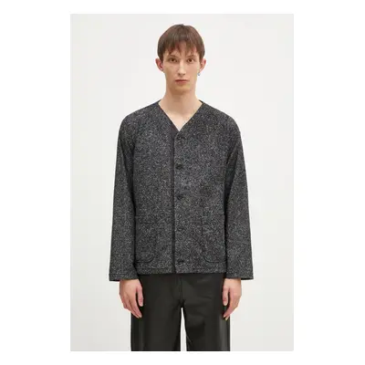 Svetr s příměsí vlny Engineered Garments Knit Cardigan šedá barva, 24F1B030