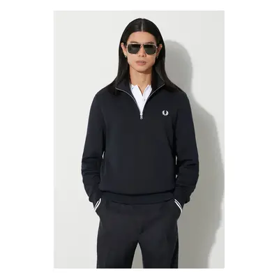 Mikina Fred Perry pánská, tmavomodrá barva, s aplikací, M3574.608