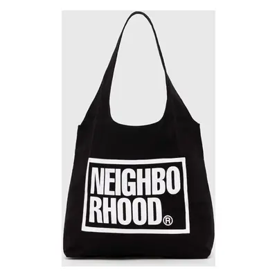 Bavlněná kabelka NEIGHBORHOOD ID Tote Bag-M černá barva, 241MYNH.CG01