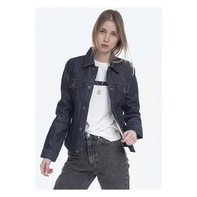 Džínová bunda A.P.C. Blouson Brandy COZZI-F02268 INDIGO dámská, tmavomodrá barva, přechodná