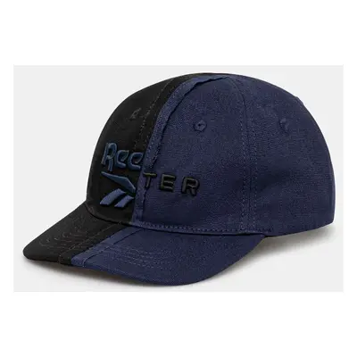 Bavlněná baseballová čepice Reebok LTD Paneled Cap černá barva, s aplikací, RMLB00BC99FAB0011046