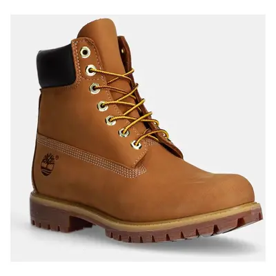 Nubukové boty Timberland Premium 6 Inch hnědá barva, TB1100617131