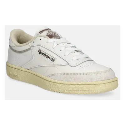 Kožené sneakers boty Reebok Club C 85 béžová barva, 100201119