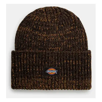 Čepice Dickies Lewistown Beanie hnědá barva, z husté pleteniny, DK0A4Z3J