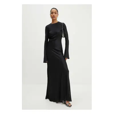 Šaty Rotate Satin Maxi Dress černá barva, maxi, 112836100