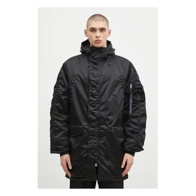 Bunda Alpha Industries N-3B UV pánská, černá barva, zimní, 148132UV