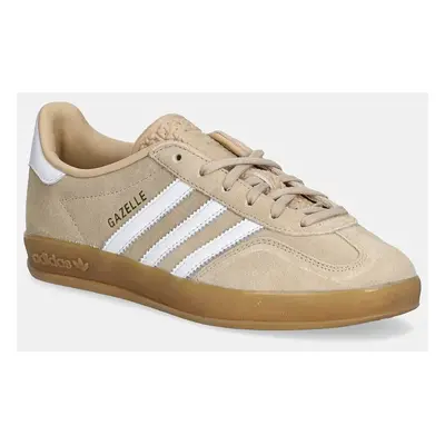 Semišové sneakers boty adidas Originals Gazelle Indoor béžová barva, IH5482