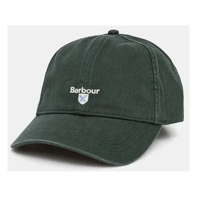 Bavlněná baseballová čepice Barbour Sports Caps černá barva, s aplikací, MHA0274