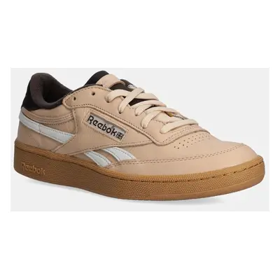 Kožené sneakers boty Reebok Club C Revenge Vintage hnědá barva, 100201195