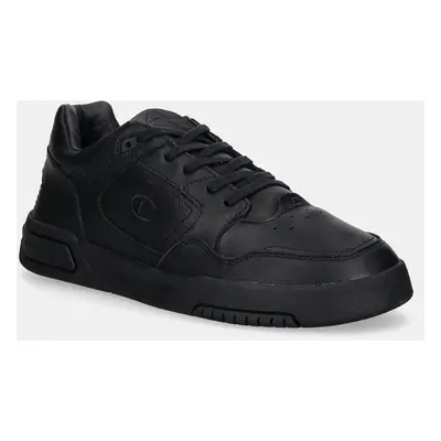 Kožené sneakers boty Champion ZN80 I&A Low Cut černá barva, S22373