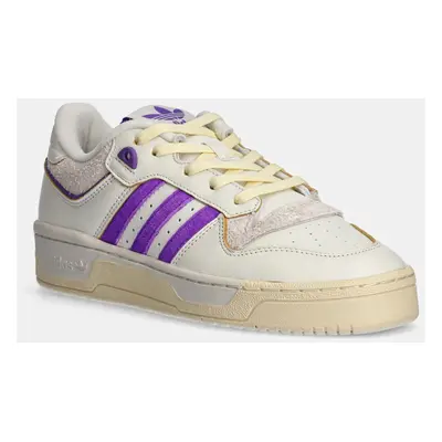 Kožené sneakers boty adidas Originals Rivalry 86 Low béžová barva, IF7136