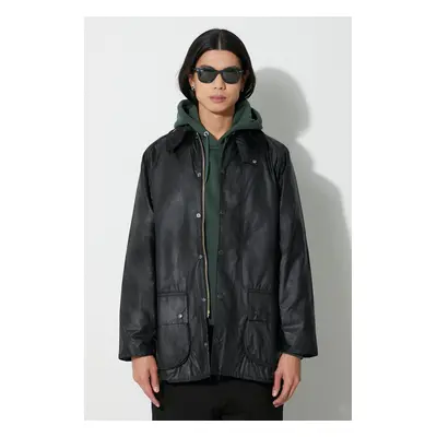 Bavlněná bunda Barbour Beaufort Wax Jacket černá barva, MWX0017